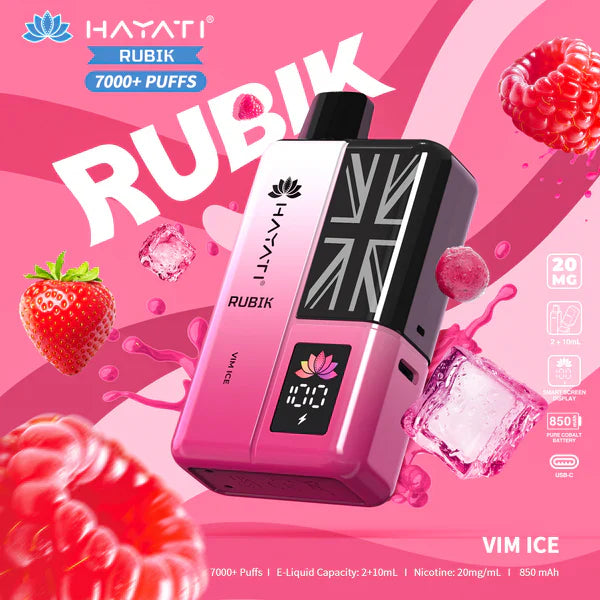 Hayati Rubik 7000, 7k Puffs Prefilled Pod Vape Kit