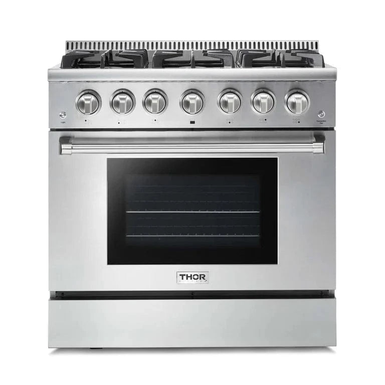 Thor Range 36-Inch Professional Natural Gas Range in Stainless Steel, HRG3618U