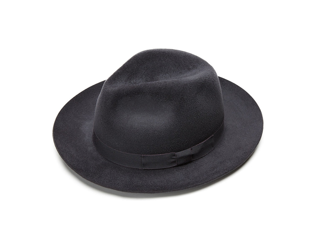 Charcoal Small Fedora – Larose Paris