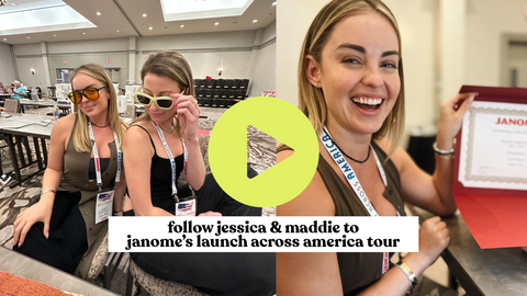 Follow Jessica and Maddie of Stitchhouse Plano to the Janome Launch Across America Tour in Dallas Texas