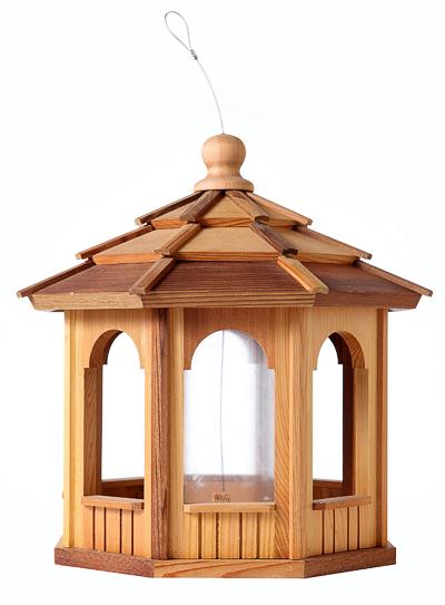 Cedar Gazebo Bird Feeders, Best Wooden Bird Houses ...