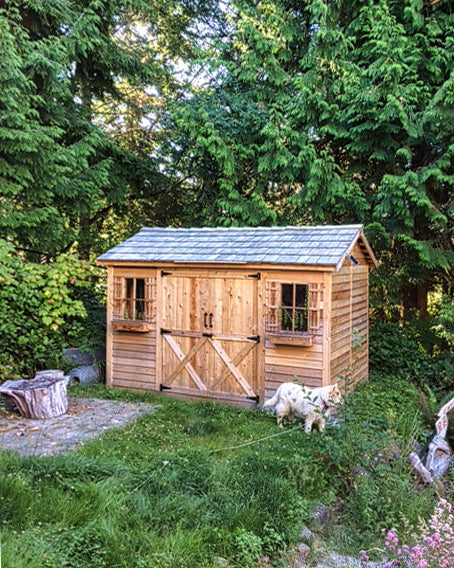 long shed kits, cedar summer houses, garden cottages