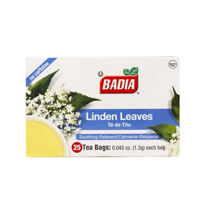 Badia Gluten-Free Linden Leaves Herbal Tea Bags 25 Ct - El Tesoro Supermarket - Badia Tea
