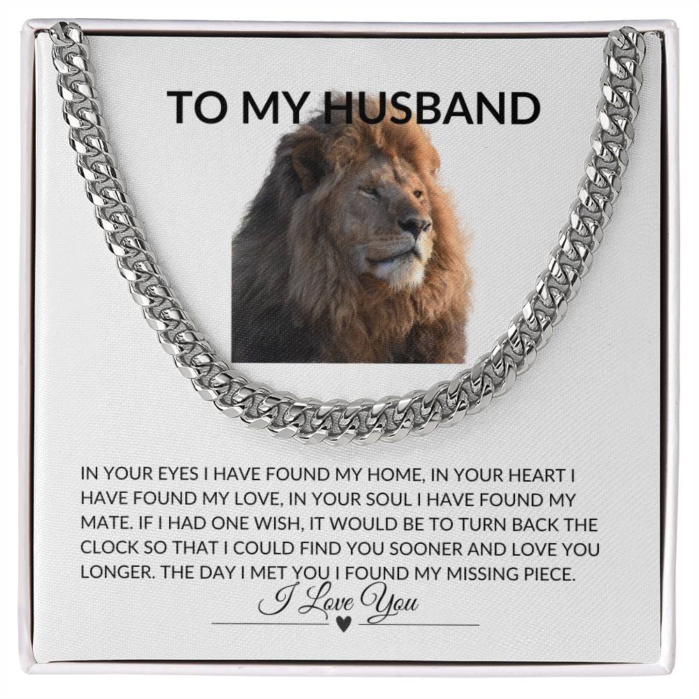 To My Husband "Cuban Link Chain"