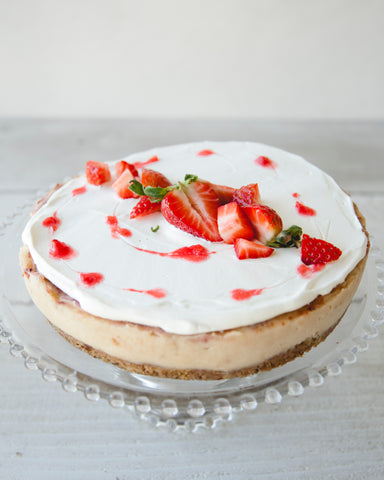 strawberry swirl cheesecake