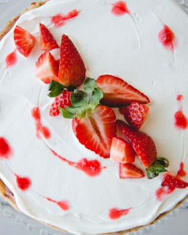 strawberry swirl cheesecake