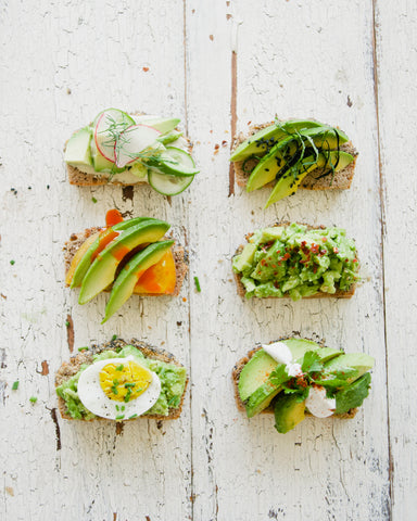 avocado toast 6 ways