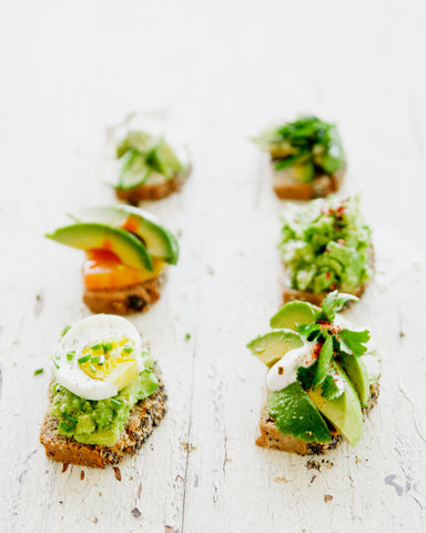 avocado toast 6 ways