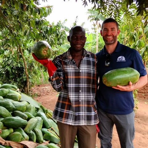 Phil, founder of Mavuno Harvest, back in Africa