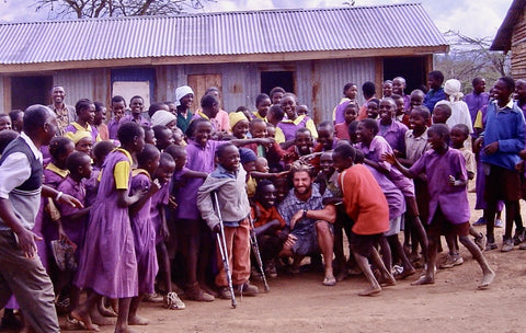 Phil with his Kenyan community