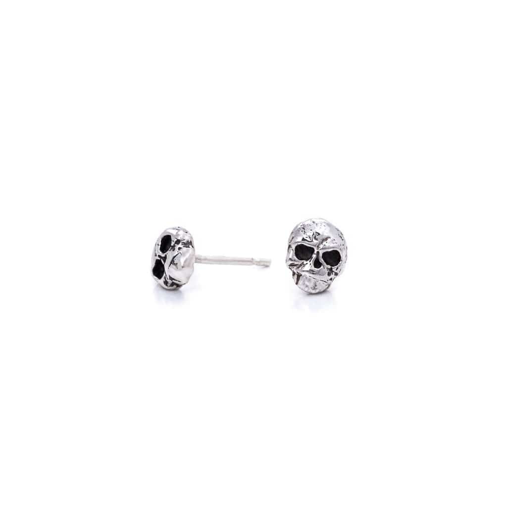 Bloodline Design Mens Earrings Petite Skull Stud Earrings