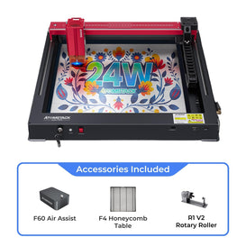 A24 Pro 24W Unibody Frame Laser Engraver - Advanced Package