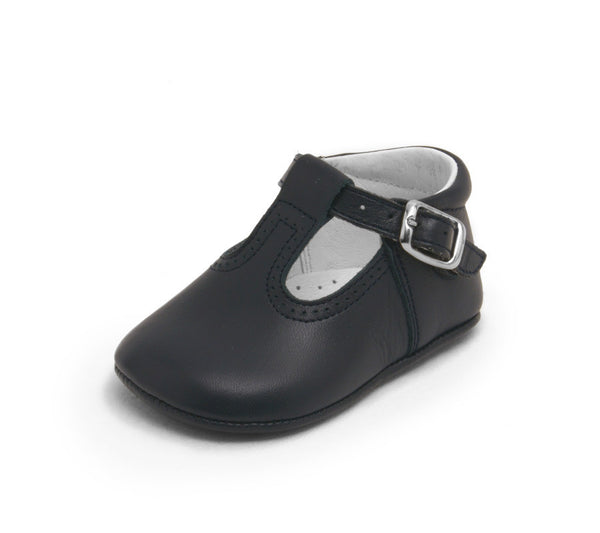 Baby t-strap shoes, baby moccs, Leather 
