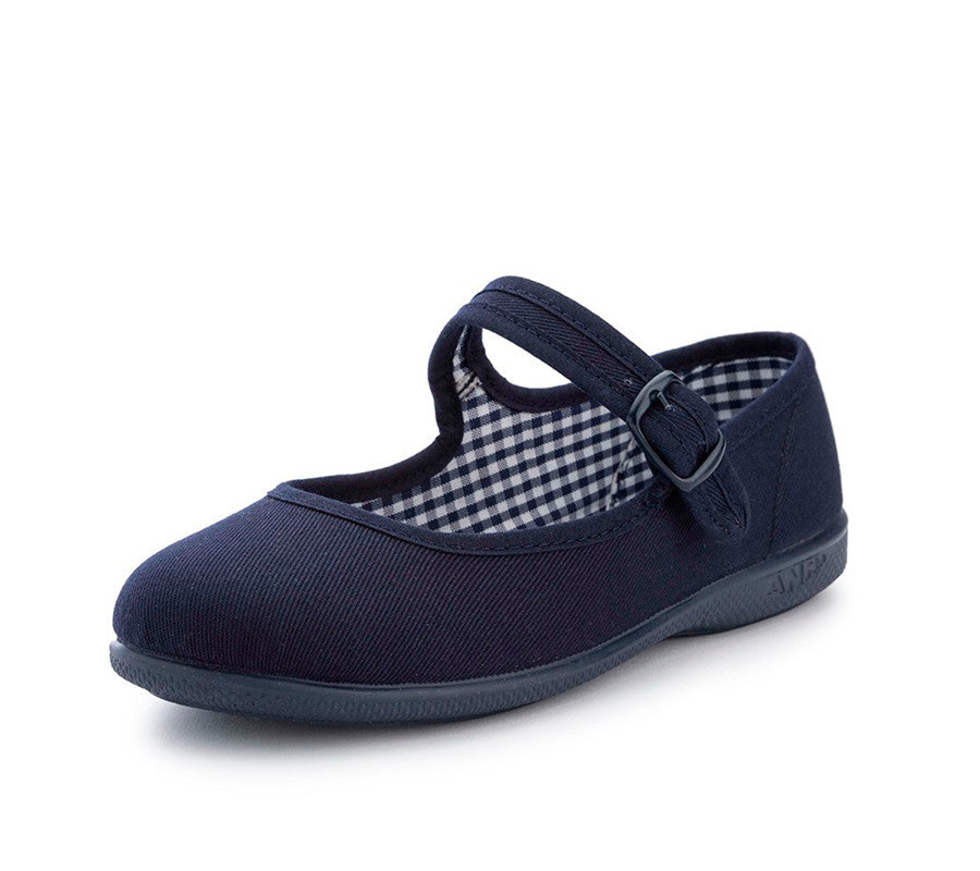 Mary Janes canvas shoes, Girls canvas shoes, Navy Canvas Buckle Mary Janes