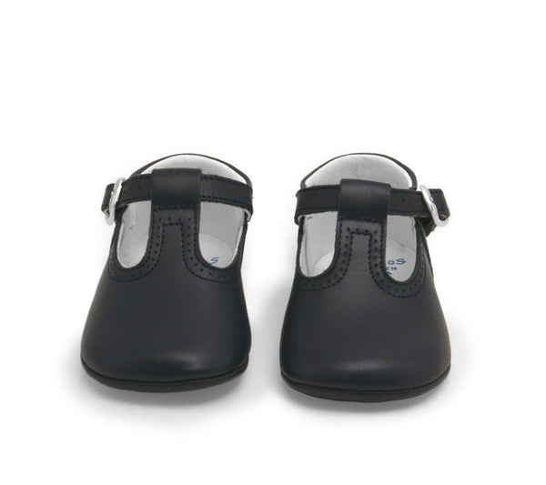 Baby t-strap shoes, baby moccs, Leather 