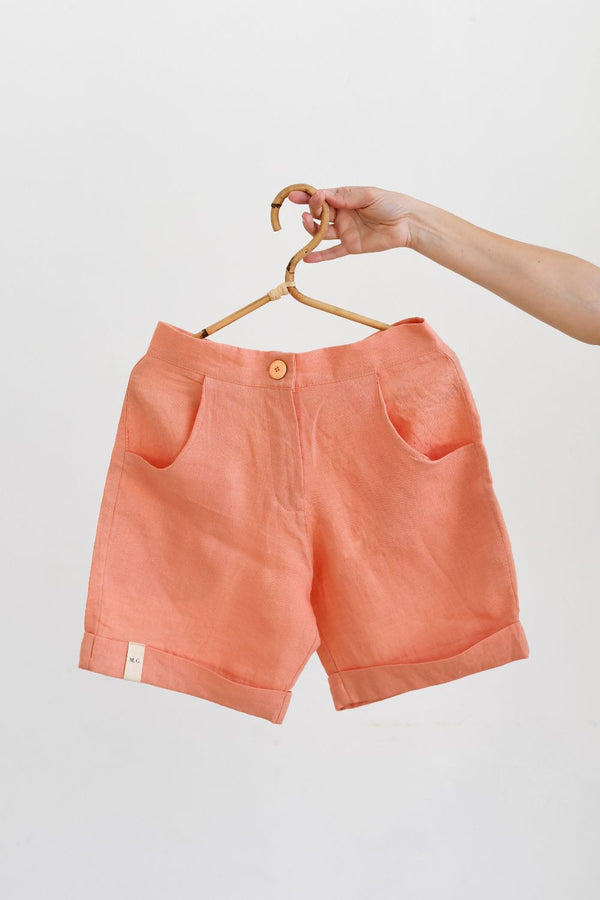 Droptail Delight Linen Fitted Short