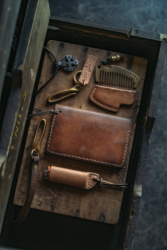 Operator Wallet handmade leather mid wallets full grain rugged style