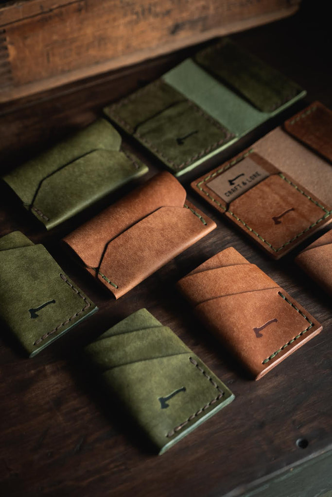 Craft and Lore wallets in Pueblo Leather