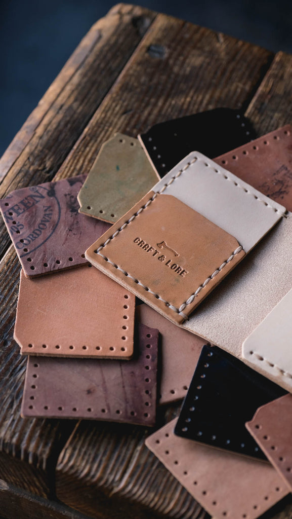 Insider Wallet, Natural with Horween Shell Cordovan Pocket