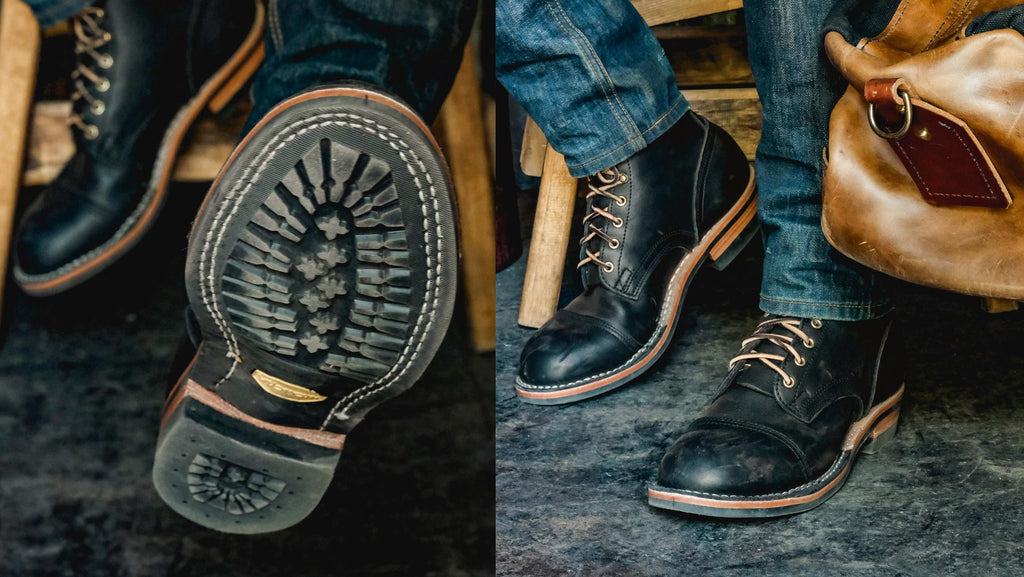 handmade leather work boots