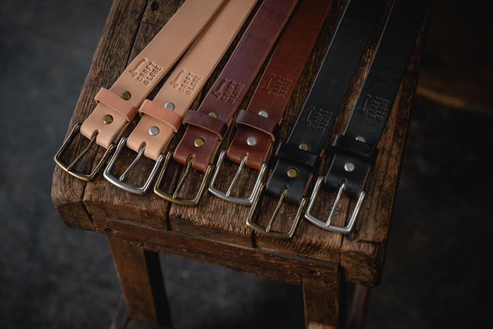 Craft Natural Leather Belt, Handmade American Thick Belt – Craft and Lore