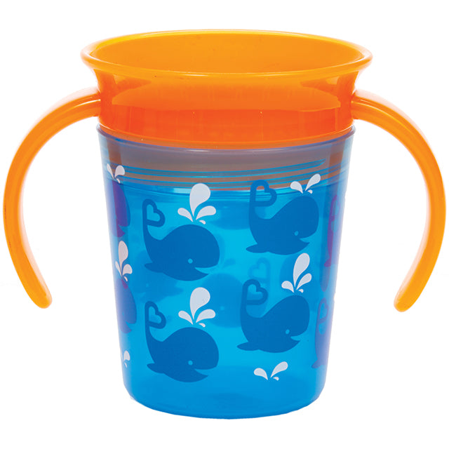 Photos - Baby Bottle / Sippy Cup Munchkin Miracle® 360° Deco Trainer Cup, 6oz, 6 Oz in Blue/Orange 15863BW 