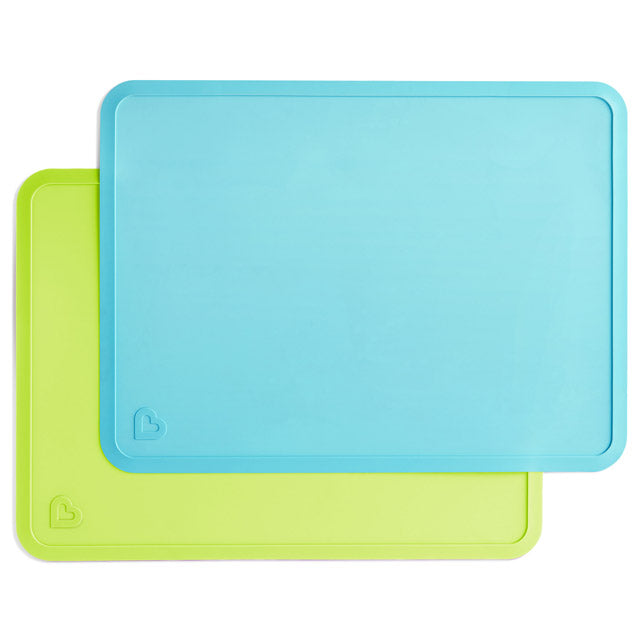 Photos - Bib Munchkin Spotless™ Silicone Placemats, 2 Pack in Light Blue/Light Green 21 