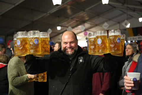 Hans Weissgerber III with beer
