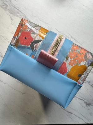 Botanical Floral Clear Vinyl Pouch - String Bean Crafts