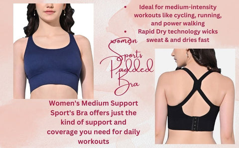 women padded sports bra