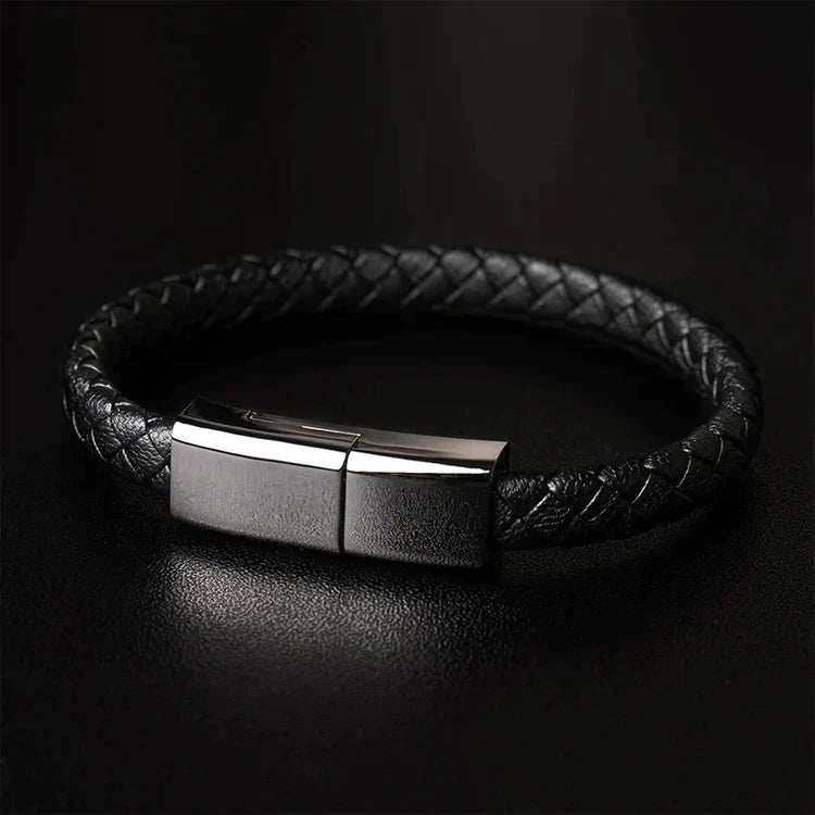 Leather Bracelet USB Cable
