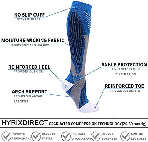Compression Socks 20-30mmHg Pain Relief Socks Cycling Varicose Veins
