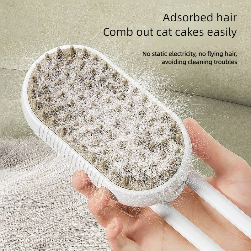 Cat Steam Brush Dog Hair Removal 3-in-1 Electric Spray Hair Brushes About Camping