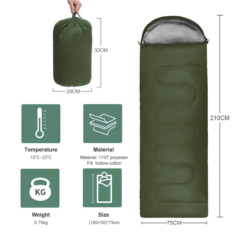 Ultra-Light Camping Sleeping Bag: 4-Season Warmth (Waterproof & Cotton) About Camping