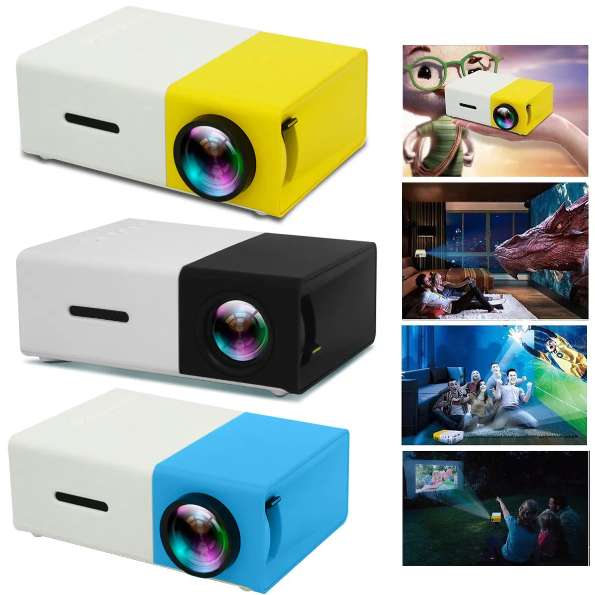 Mini LED Projector YG300 Home Cinema 1000 Lumens HDMI USB Portable