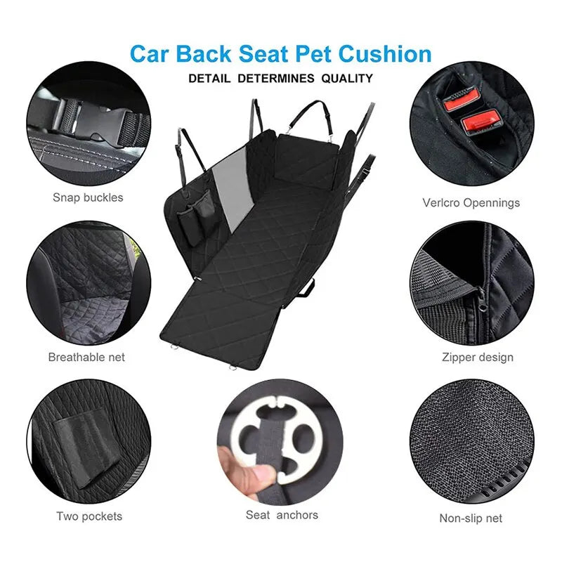 Dog Car Seat Cover Waterproof Durable Scratch-Resistant for Cars SUVs About Camping