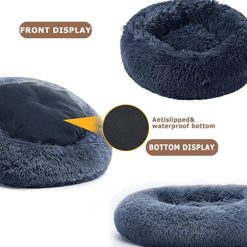 Dog Bed Calming Cat Bed Super Soft Fluffy Washable Anti-Anxiety 40-90cm About Camping