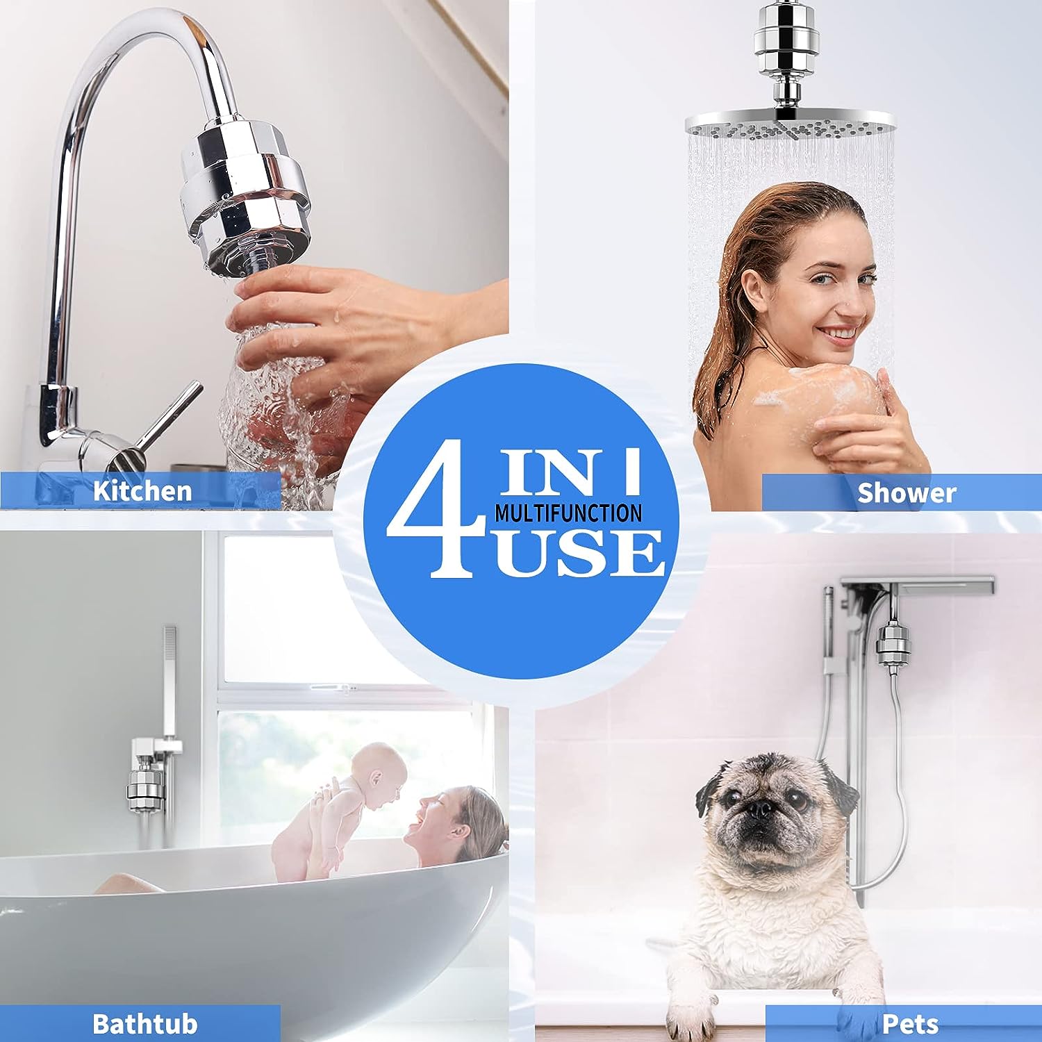 Shower Water Filter Remove Chlorine Chloramine Fluoride Heavy Metals