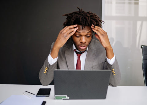 stressed man from work greenaty