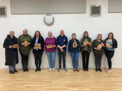 pyrography workshop attendees