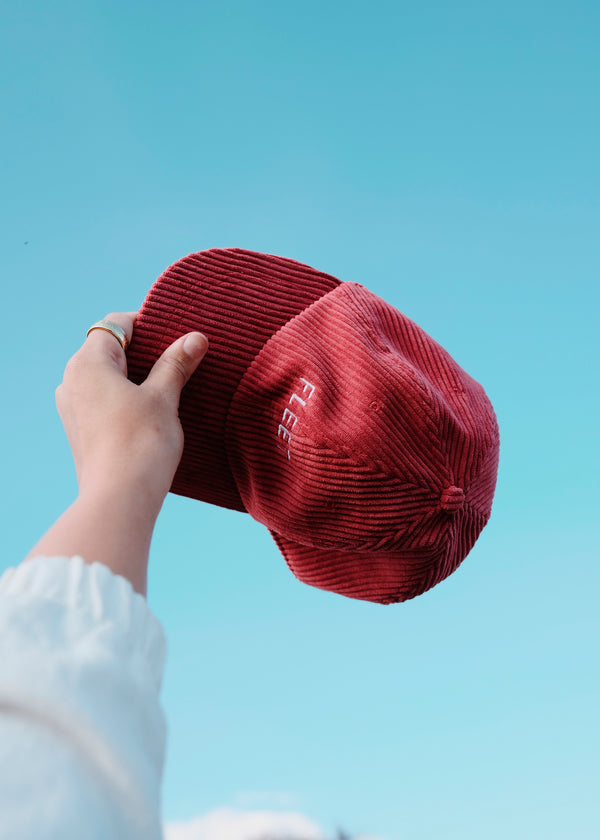 Vintage Corduroy Cap - Cherry