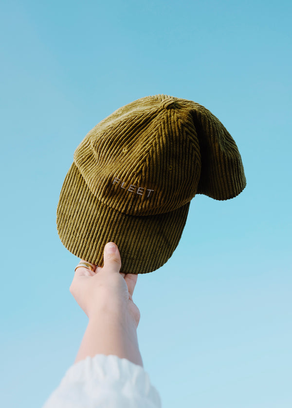 Vintage Corduroy Cap - Olive