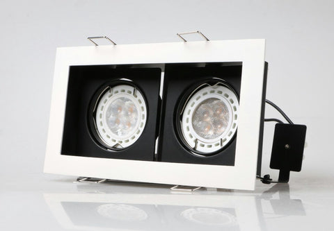 Led Recessed Adjustable Spotlight Double Downlights Gu10 Mr16