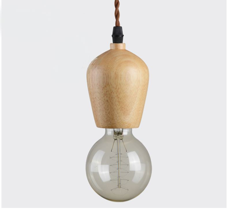 wooden light bulb holder