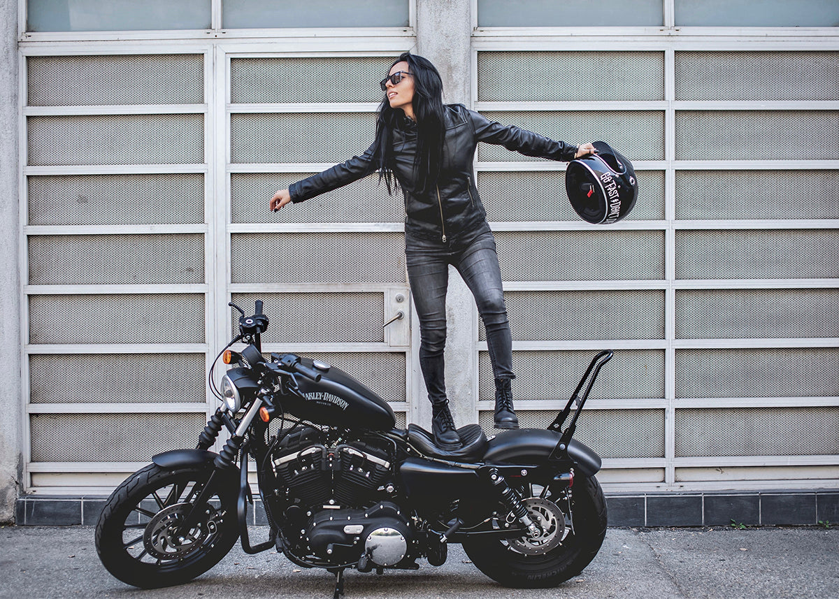 Ana Bribiesca and her Iron 883