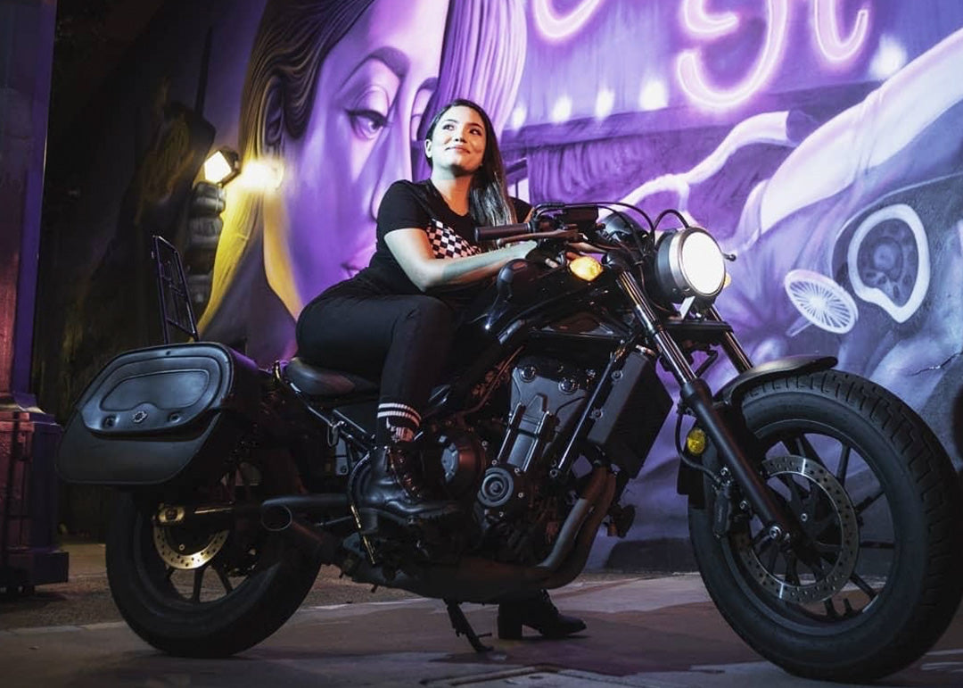 Ashley and her 2018 Honda Rebel 