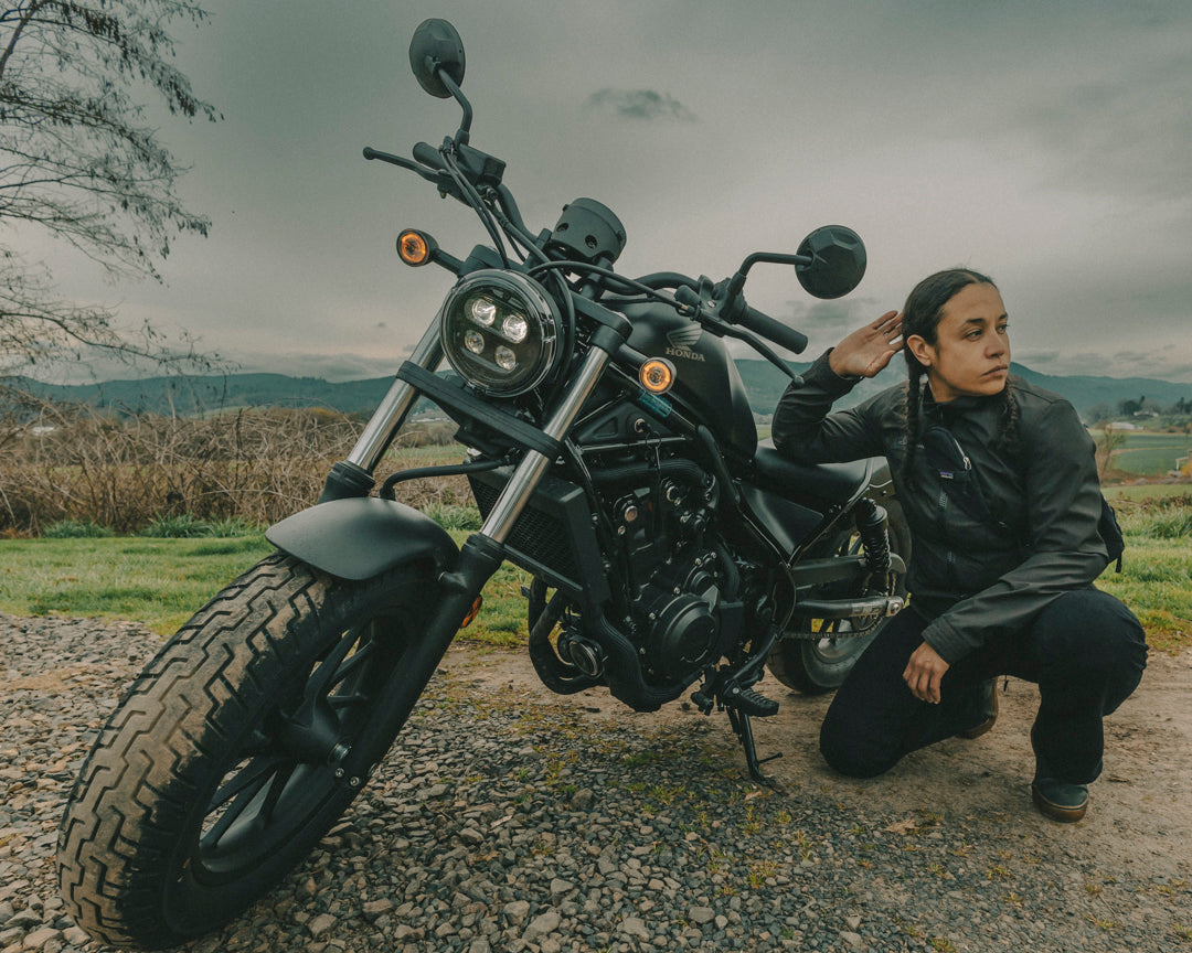 Dalia and her Honda Rebel 500