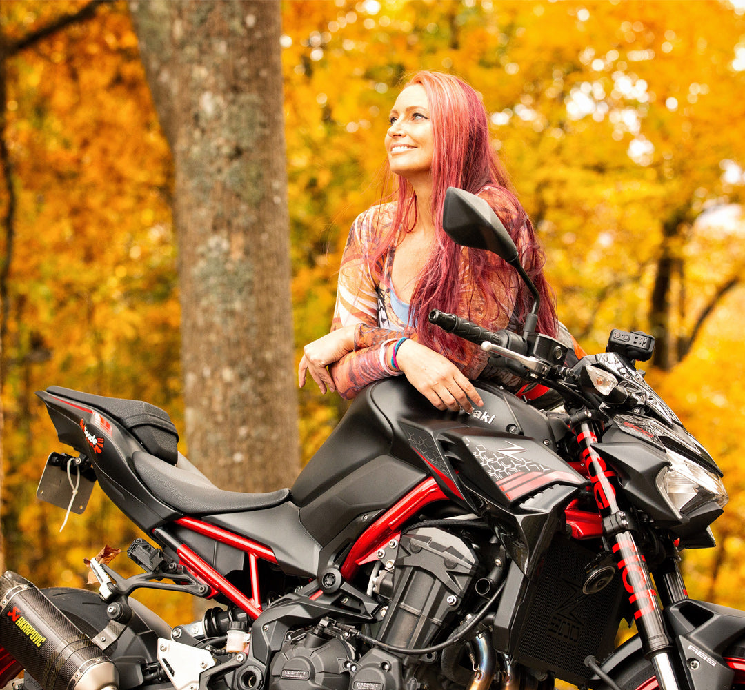 Anna Rigby RedSpade motorcycle rider
