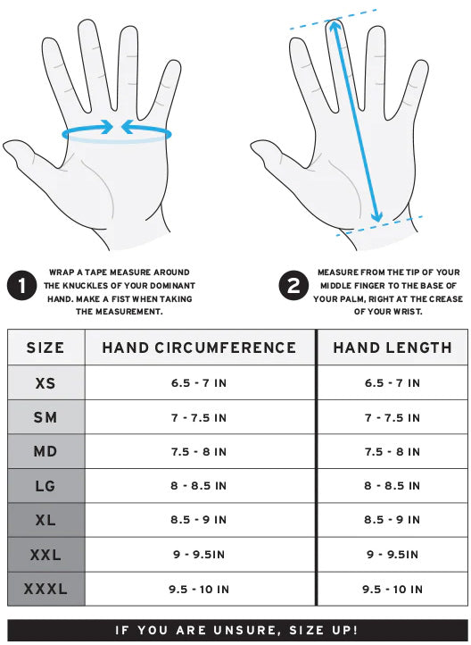 atwyld motorcycle gloves size guide