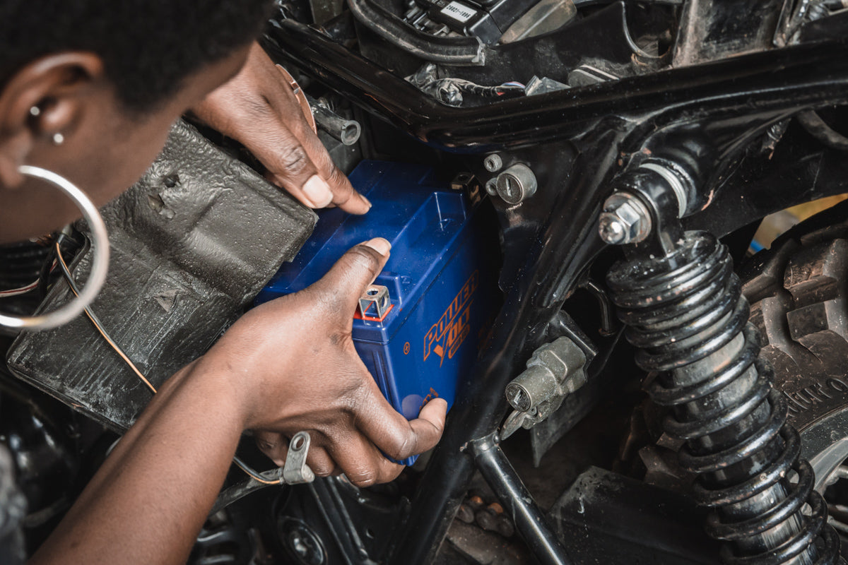 removing a motorcycle battery